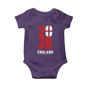 Vintage England Champions Baby Onesie Football Supporter Graphic TS12 Purple Print Your Wear