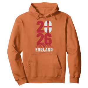 Vintage England Champions Hoodie Football Supporter Graphic TS12 Orange Print Your Wear