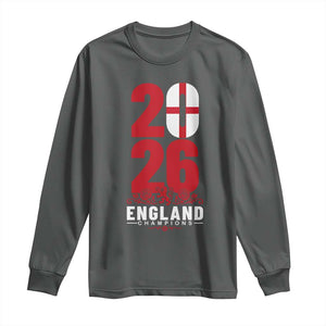 Vintage England Champions Long Sleeve Shirt Football Supporter Graphic TS12 Dark Heather Print Your Wear