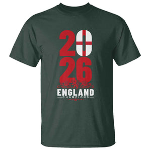 Vintage England Champions T Shirt Football Supporter Graphic TS12 Dark Forest Green Print Your Wear