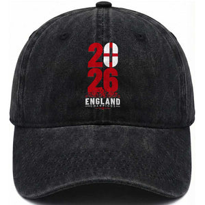 Vintage England Champions Washed Cotton Baseball Cap Football Supporter Graphic TS12 Print Your Wear