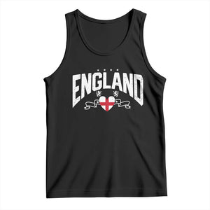 England Flag Heart Tank Top Patriotic English Pride Graphic Gift TS12 Black Print Your Wear