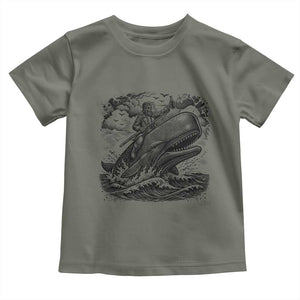 Funny Skeleton Whale Rider Toddler T Shirt Dark Maritime Gothic Vintage Nautical Graphic