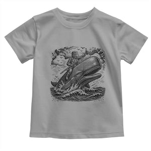 Funny Skeleton Whale Rider Toddler T Shirt Dark Maritime Gothic Vintage Nautical Graphic