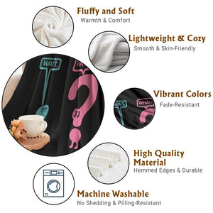 Wait What Grammar English Teacher Throw Blanket Funny Punctuation Gift