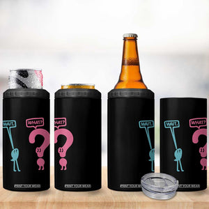 Wait What Grammar English Teacher 4 in 1 Can Cooler Tumbler Funny Punctuation Gift