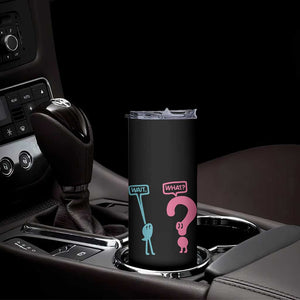 Wait What Grammar English Teacher Skinny Tumbler Funny Punctuation Gift
