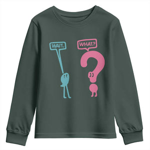 Wait What Grammar English Teacher Youth Sweatshirt Funny Punctuation Gift