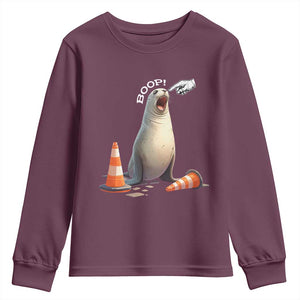 Funny Neil The Seal Boop Youth Sweatshirt Viral Cute Seal Lover Gift