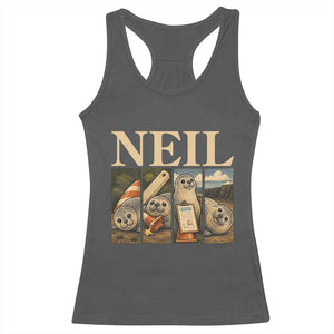 Funny Neil The Seal Racerback Tank Top Viral Ocean Animal Meme Graphic