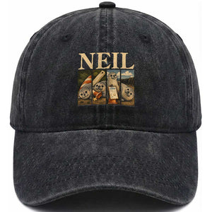 Funny Neil The Seal Washed Cotton Baseball Cap Viral Ocean Animal Meme Graphic TS12 Print Your Wear