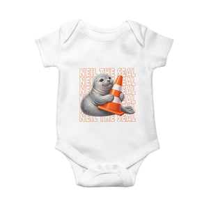 Neil The Seal Groovy Baby Onesie Retro Vintage Cute Seal Lover Graphic