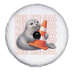 Neil The Seal Groovy Spare Tire Cover Retro Vintage Cute Seal Lover Graphic
