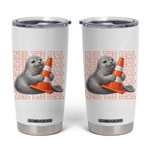 Neil The Seal Groovy Tumbler Cup Retro Vintage Cute Seal Lover Graphic