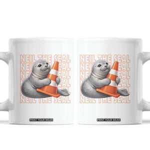 Neil The Seal Groovy Coffee Mug Retro Vintage Cute Seal Lover Graphic
