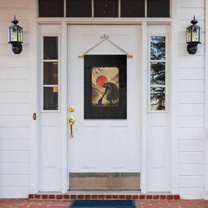 Vintage Japanese Art Samurai Warrior Black Cat Garden Flag Ukiyoe Style Boop Meme