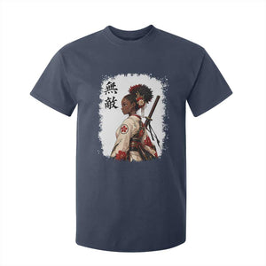 Afro African Pride Samurai Black Girl T Shirt For Kid Vintage Japanese Sumie Katana Graphic