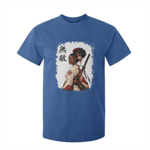 Afro African Pride Samurai Black Girl T Shirt For Kid Vintage Japanese Sumie Katana Graphic