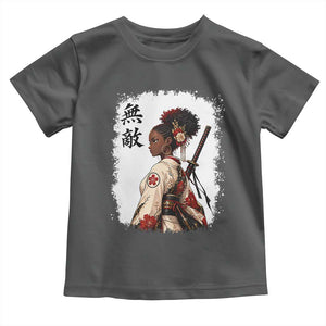 Afro African Pride Samurai Black Girl Toddler T Shirt Vintage Japanese Sumie Katana Graphic