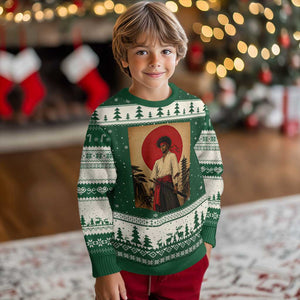 Afro American Samurai Bushido Warrior Ugly Christmas Sweater Vintage Japanese Ukiyoe Graphic