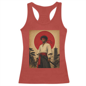Afro American Samurai Bushido Warrior Racerback Tank Top Vintage Japanese Ukiyoe Graphic TS12 Red Print Your Wear
