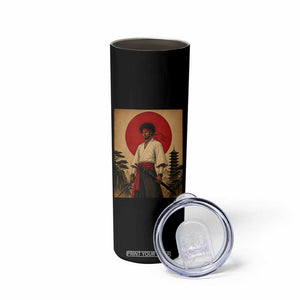 Afro American Samurai Bushido Warrior Skinny Tumbler Vintage Japanese Ukiyoe Graphic
