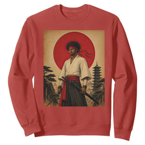 Afro American Samurai Bushido Warrior Sweatshirt Vintage Japanese Ukiyoe Graphic