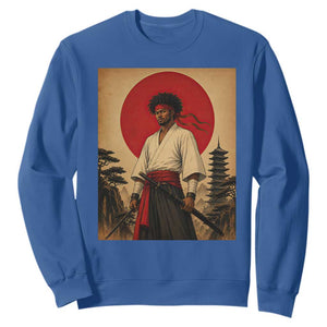 Afro American Samurai Bushido Warrior Sweatshirt Vintage Japanese Ukiyoe Graphic