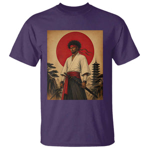 Afro American Samurai Bushido Warrior T Shirt Vintage Japanese Ukiyoe Graphic