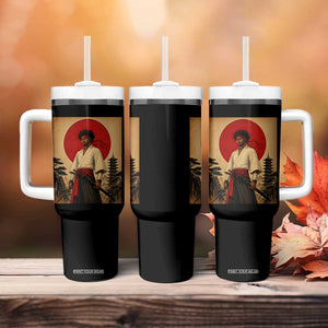 Afro American Samurai Bushido Warrior Tumbler With Handle Vintage Japanese Ukiyoe Graphic TS12 Print Your Wear