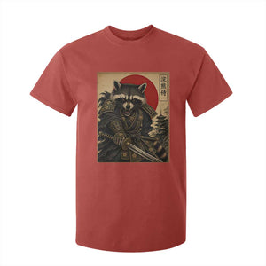 Funny Samurai Raccoon T Shirt For Kid Vintage Japanese Ukiyoe Warrior Graphic