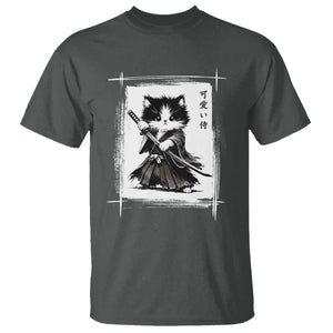 Vintage Japanese Art Samurai Cat T Shirt Sumie Kawaii Cat Lover Gift