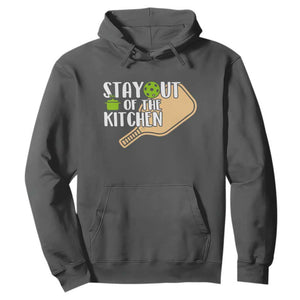 Funny Pickleball Hoodie Stay Out Of The Kitchen TS12 Dark Heather Print Your Wear