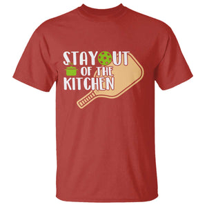 Funny Pickleball T Shirt Stay Out Of The Kitchen TS12 Red Print Your Wear