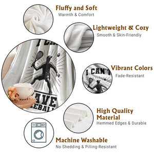 I Can Not I Have Pickleball Throw Blanket Pickleball Game Gift TS12 Print Your Wear