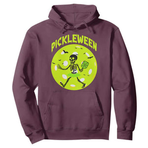 Funny Halloween Pickleball Lovers Hoodie Pickleween TS12 Maroon Print Your Wear