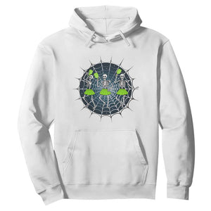 Funny Dancing Skeletons Hoodie Pickleball Halloween Gift TS12 White Print Your Wear