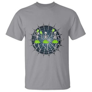 Funny Dancing Skeletons T Shirt Pickleball Halloween Gift TS12 Sport Gray Print Your Wear