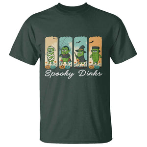 Funny Halloween Pickleball T Shirt Spooky Dinks Gift For Players TS12 Dark Forest Green Print Your Wear