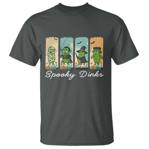 Funny Halloween Pickleball T Shirt Spooky Dinks Gift For Players TS12 Dark Heather Print Your Wear