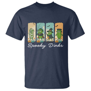 Funny Halloween Pickleball T Shirt Spooky Dinks Gift For Players TS12 Navy Print Your Wear