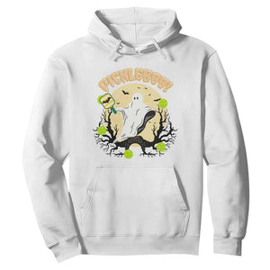 Funny Halloween Pickleball Hoodie Pickleboo Ghost Costume TS12 White Print Your Wear
