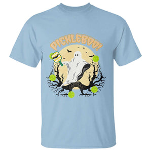 Funny Halloween Pickleball T Shirt Pickleboo Ghost Costume TS12 Light Blue Print Your Wear