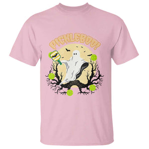 Funny Halloween Pickleball T Shirt Pickleboo Ghost Costume TS12 Light Pink Print Your Wear