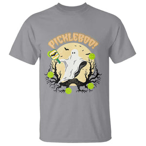 Funny Halloween Pickleball T Shirt Pickleboo Ghost Costume TS12 Sport Gray Print Your Wear