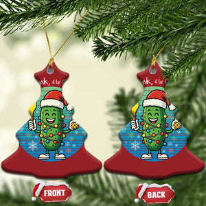 Funny Pickleball Xmas Christmas Ornament Eat Dink And Be Merry Gift For Players TS12 Christmas Tree Red Print Your Wear