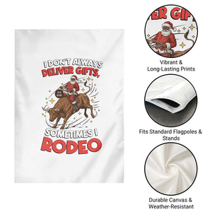 Funny Black Santa Bull Riding Christmas Garden Flag I Do Not Deliver Gifts I Rodeo TS12 Print Your Wear