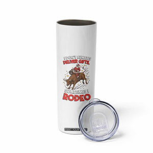 Funny Black Santa Bull Riding Christmas Skinny Tumbler I Do Not Deliver Gifts I Rodeo TS12 Print Your Wear