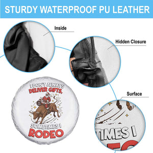 Funny Black Santa Bull Riding Christmas Spare Tire Cover I Do Not Deliver Gifts I Rodeo TS12 Print Your Wear