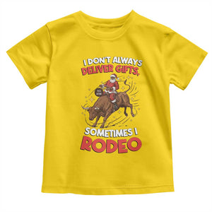 Funny Black Santa Bull Riding Christmas Toddler T Shirt I Do Not Deliver Gifts I Rodeo TS12 Daisy Print Your Wear